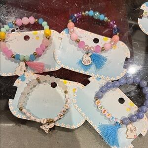 Ras Colorful Beaded Bracelets with Charms